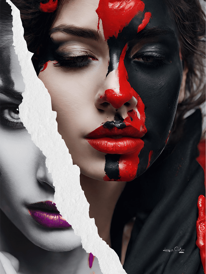 Living in Colors | Red, purple and beyond... | Collage Wall Art product image (1)