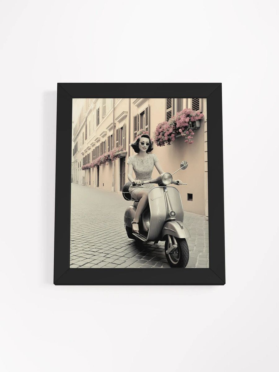 Vintage Scooter Ride Framed Poster product image (2)