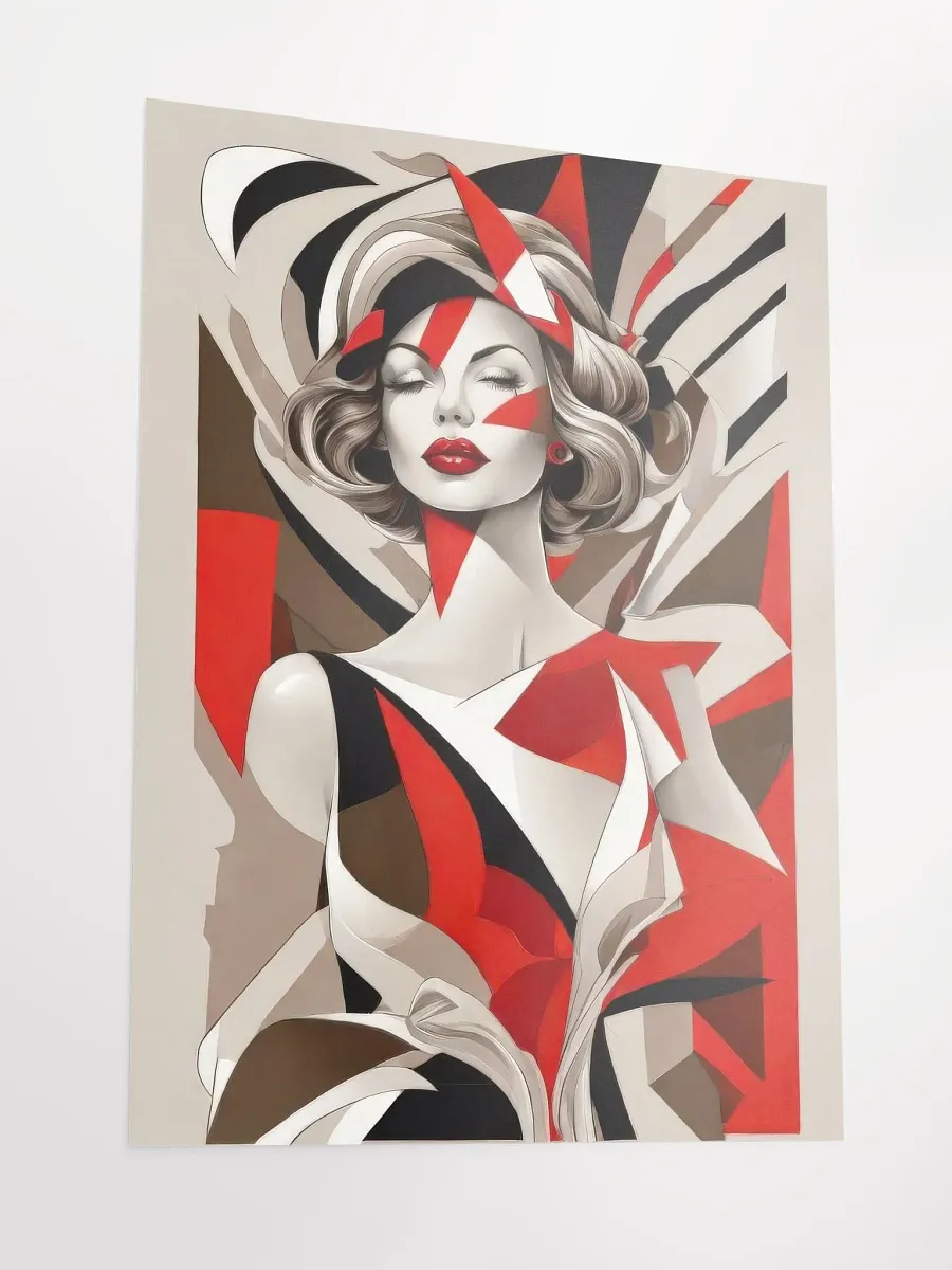 Red Woman - Poster - Medium Size 18x24 Inches product image (3)