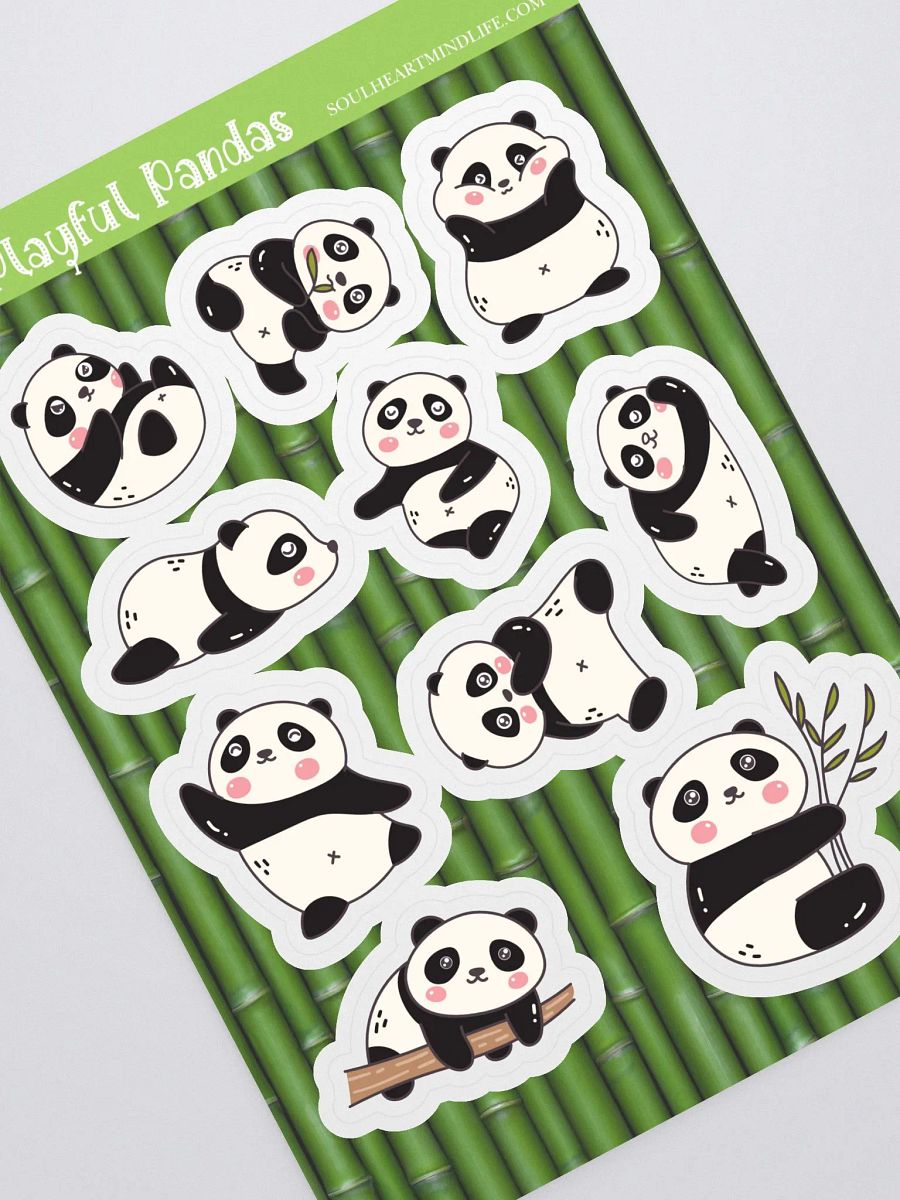 Playful Pandas Kiss-Cut Sticker Sheet product image (1)