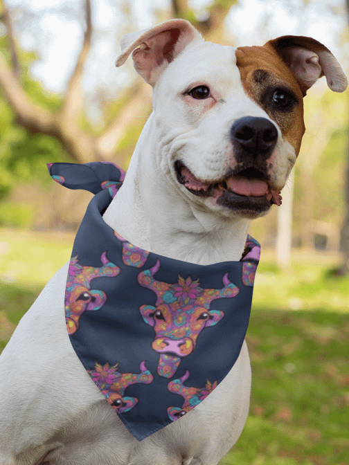Floral Cow Face - Bandana product image (2)