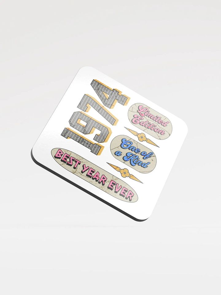 Limited Edition 1974 Vintage Worn Text Cork Coasters product image (1)