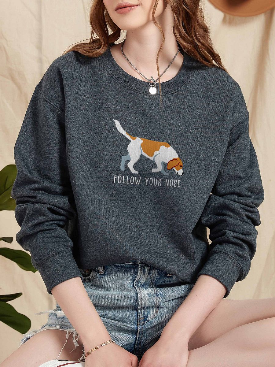 Follow Your Nose Sweatshirt (Embroidered) of a Beagle(Lemon) product image (2)