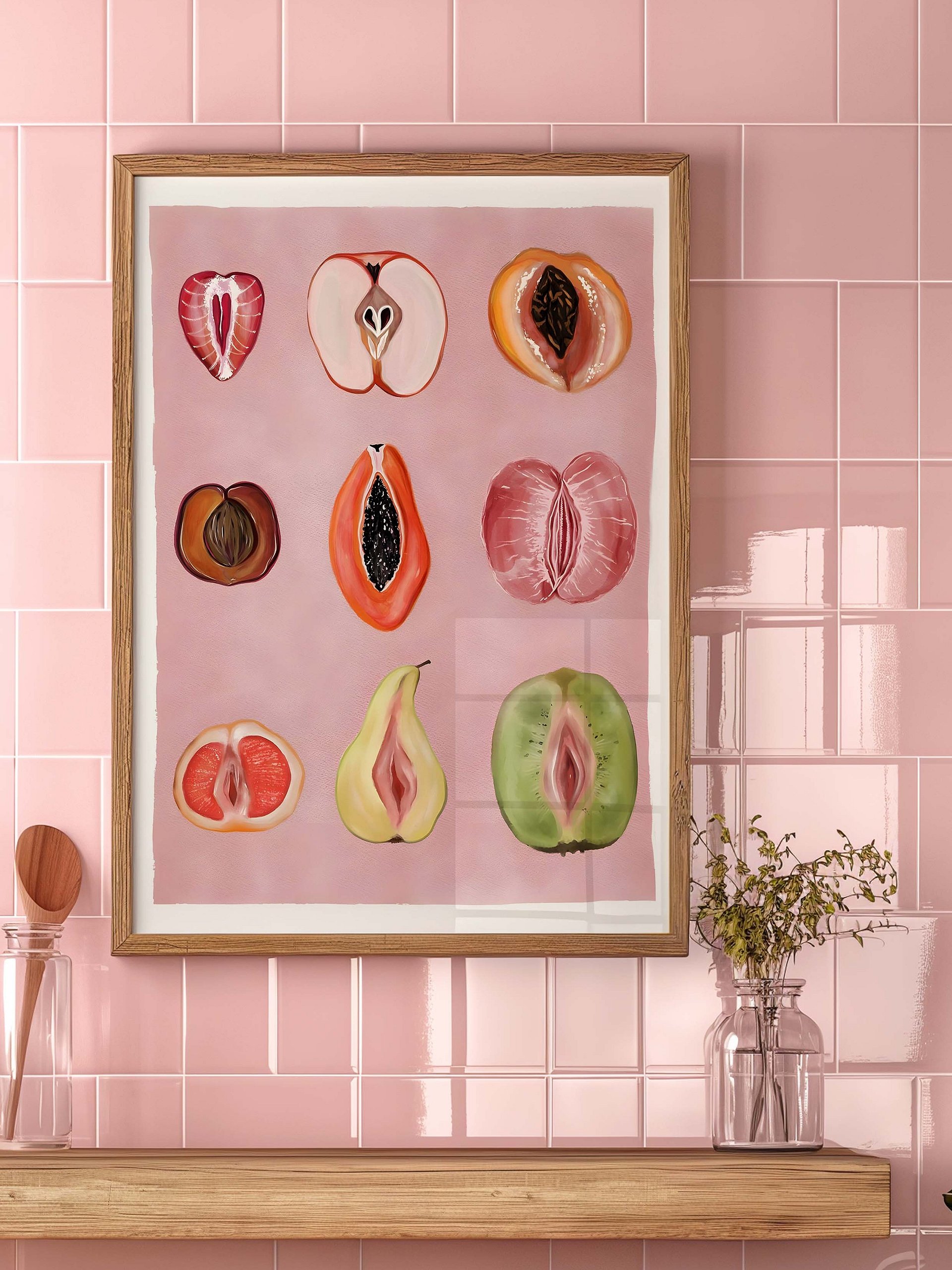 Sliced Feminine Fruit Art Print product image (2)