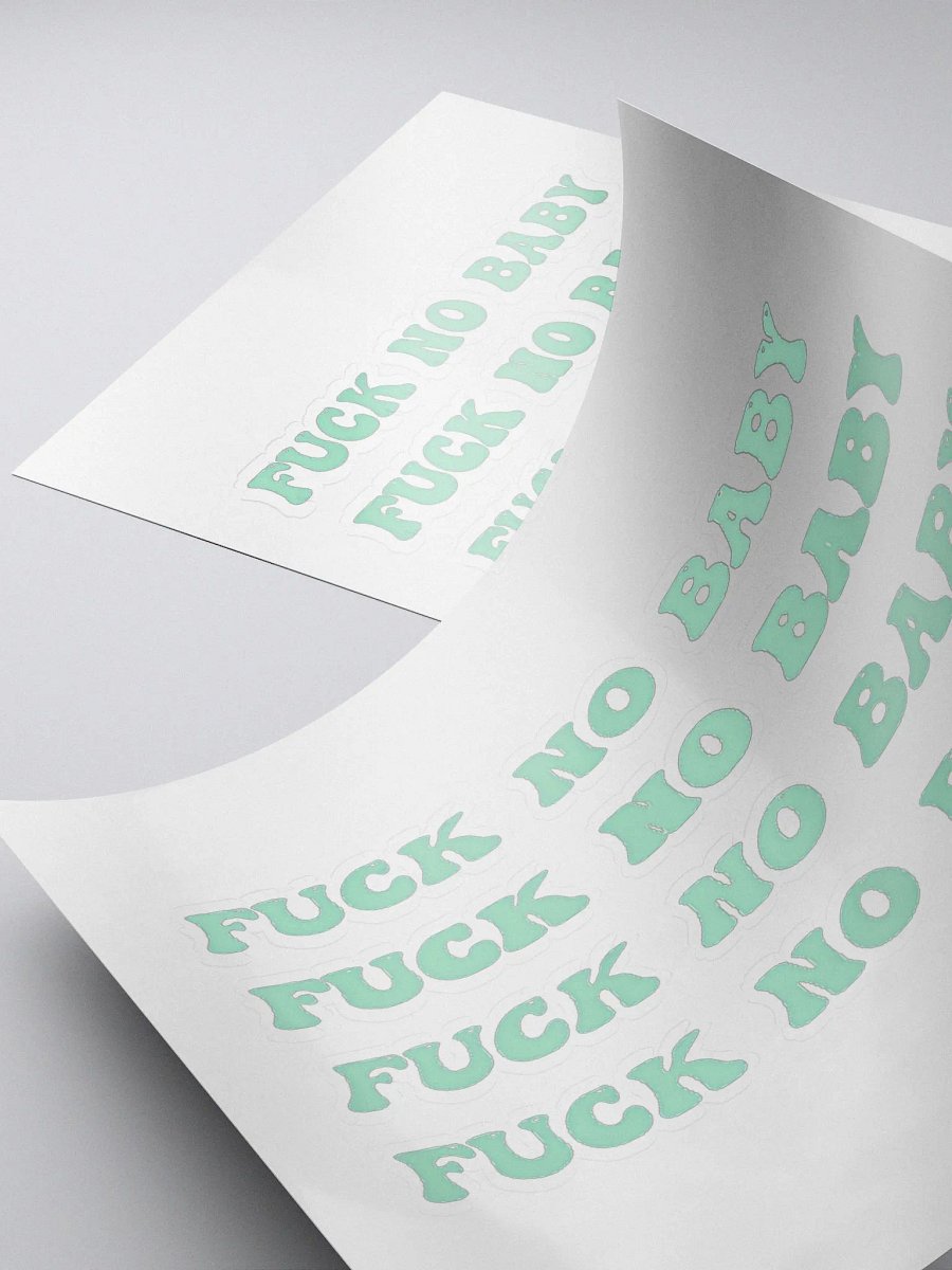 FUCK NO BABY sticker sheet product image (4)