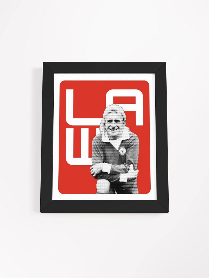 Denis Law BW Manchester United Name Art Framed Print product image (2)