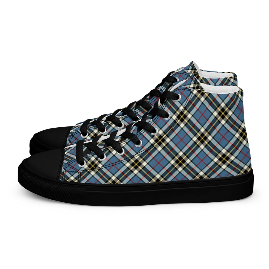 Thompson Blue Tartan Men's High Top Shoes product image (4)