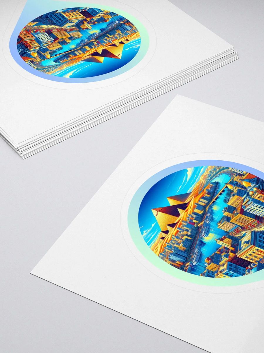 Cairo Cityscape Fusion Sticker | AI Design: Future Vision of Cairo product image (4)