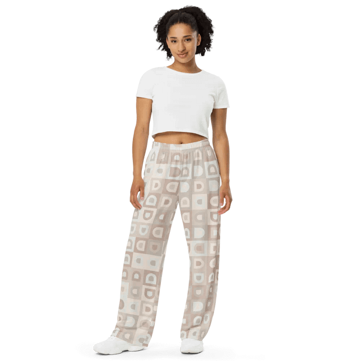 BUIII Retro Geometric: Whispering Sands Wide-Leg Pants product image (2)