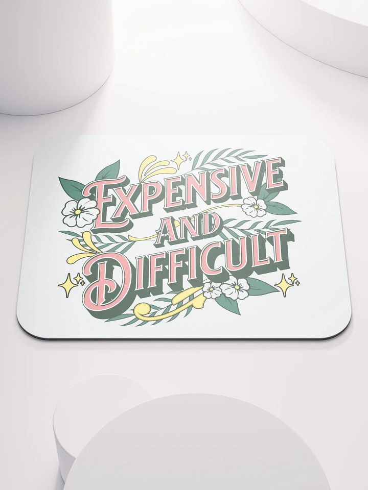 Expensive And Difficult Vintage Floral Mouse Pad product image (2)
