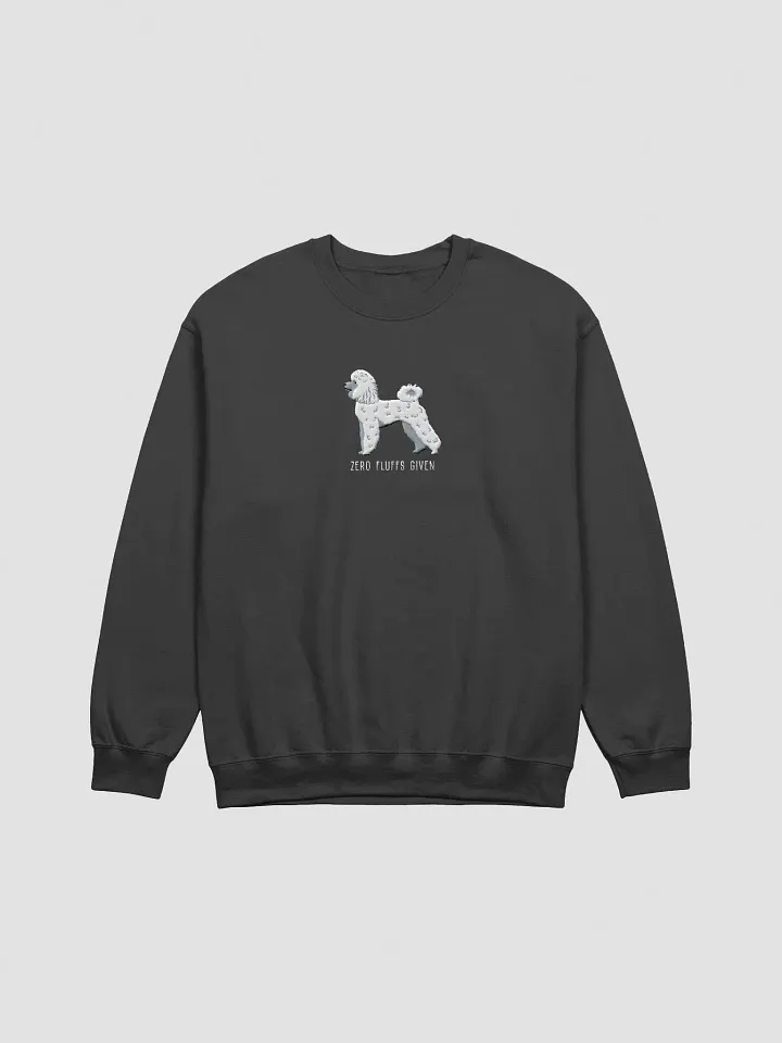 Zero Fluffs Given Sweatshirt (Embroidered) of a Mini Poodle(White) product image (1)
