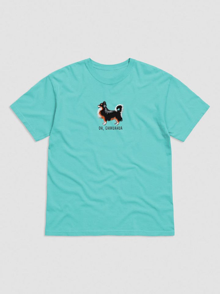 Oh, Chihuahua T-Shirt(Embroidered) of a Longhaired Chihuahua(Tricolor) product image (25)