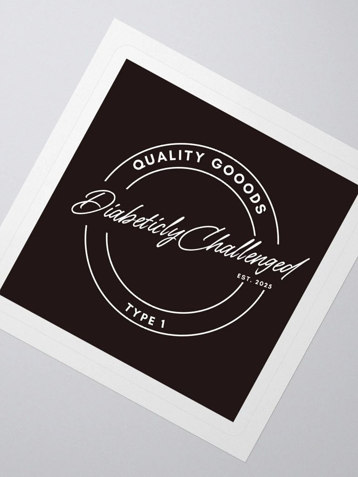 Diabeticly Challenged Logo Kiss Cut Stickers product image (5)