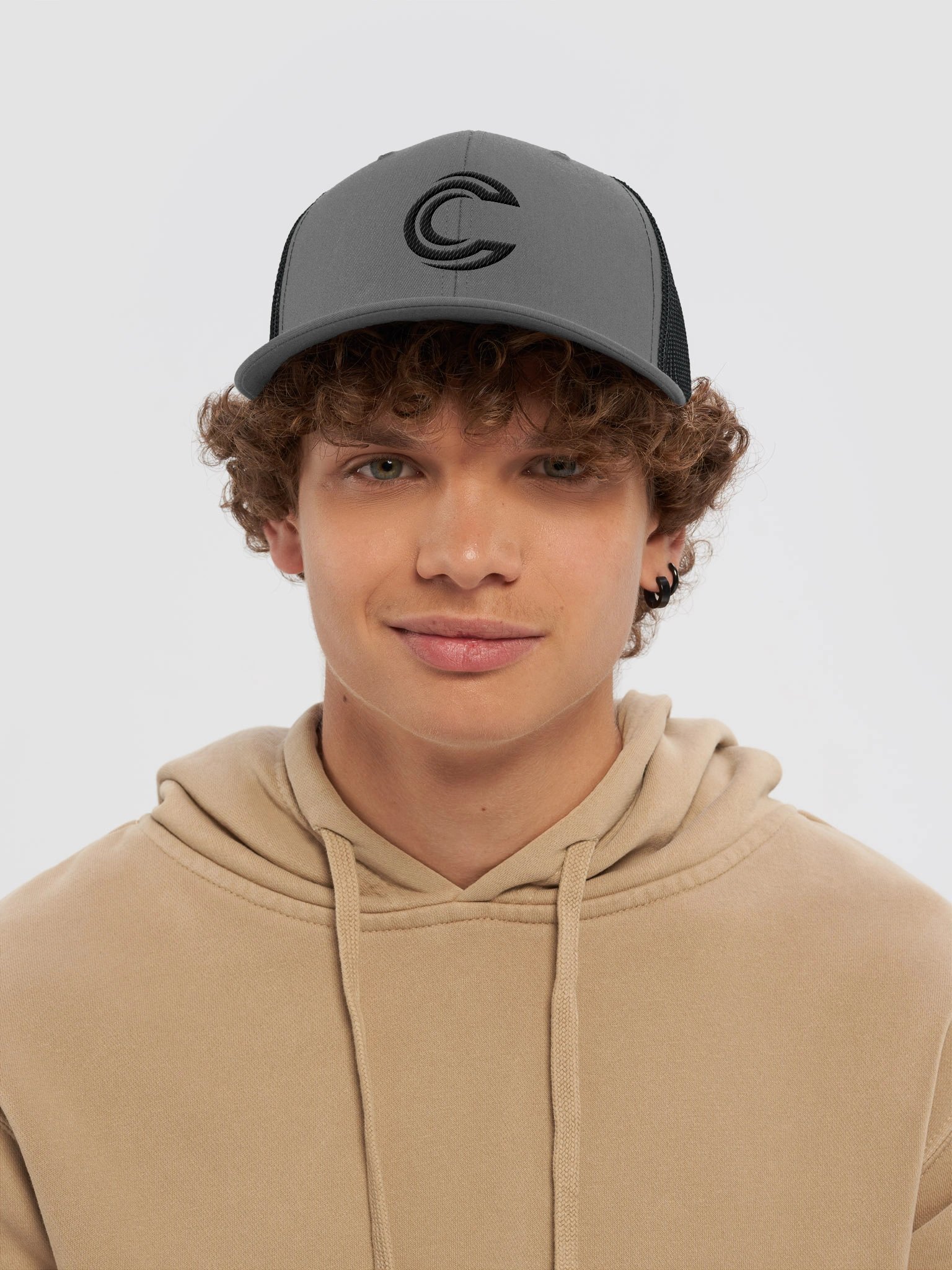 Cocoa Crusty Trucker Cap - Muted (Black Logo) | GEN 1 product image (5)