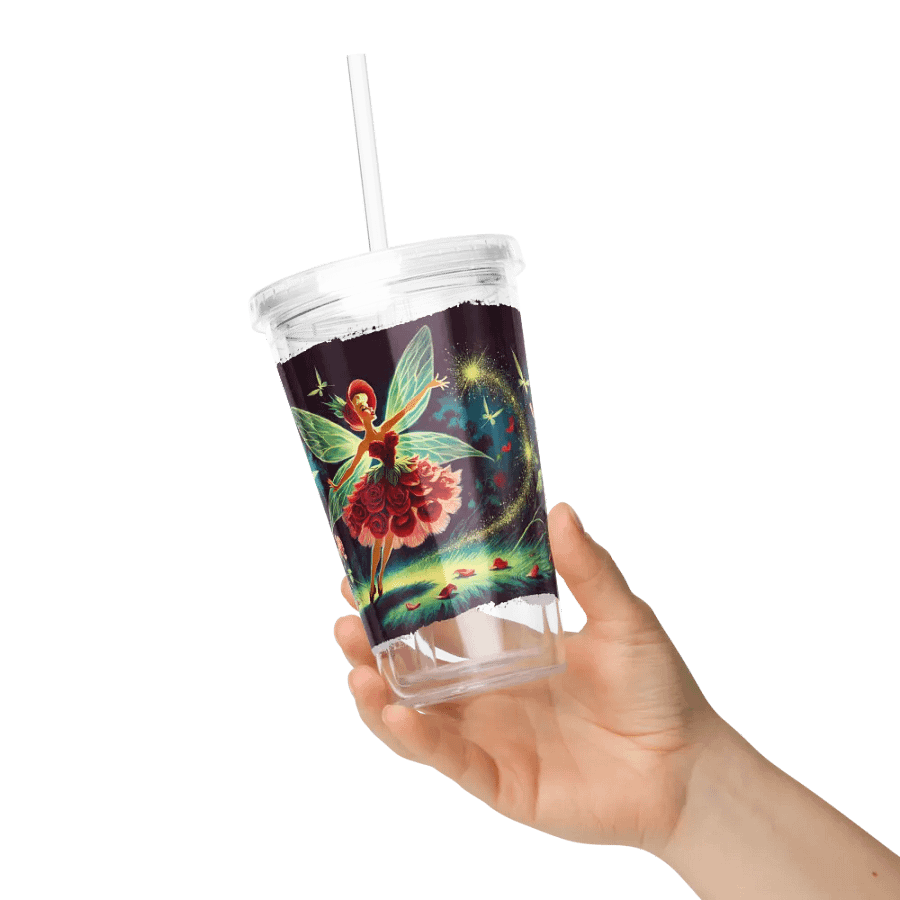 Enchanted Red Rose Fairy Double Wall Tumbler product image (6)