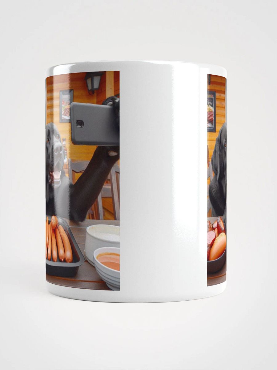 Labrador Hot Dog Selfie #Humorous Glossy White Mug product image (5)