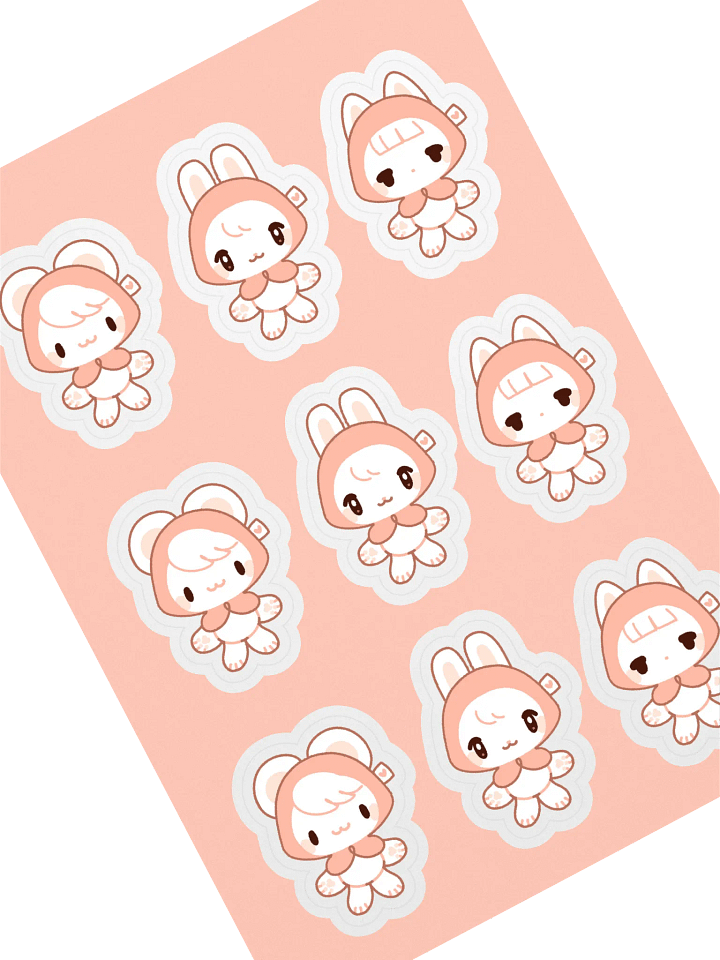 🧸 Pink Plushies Sticker Sheet | By Plushpon product image (2)