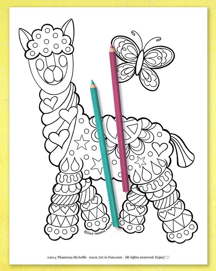 Groovy Animals Coloring Pages product image (2)