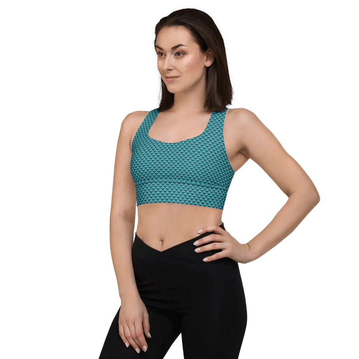 Geometric Waves Longline Sports Bra product image (2)