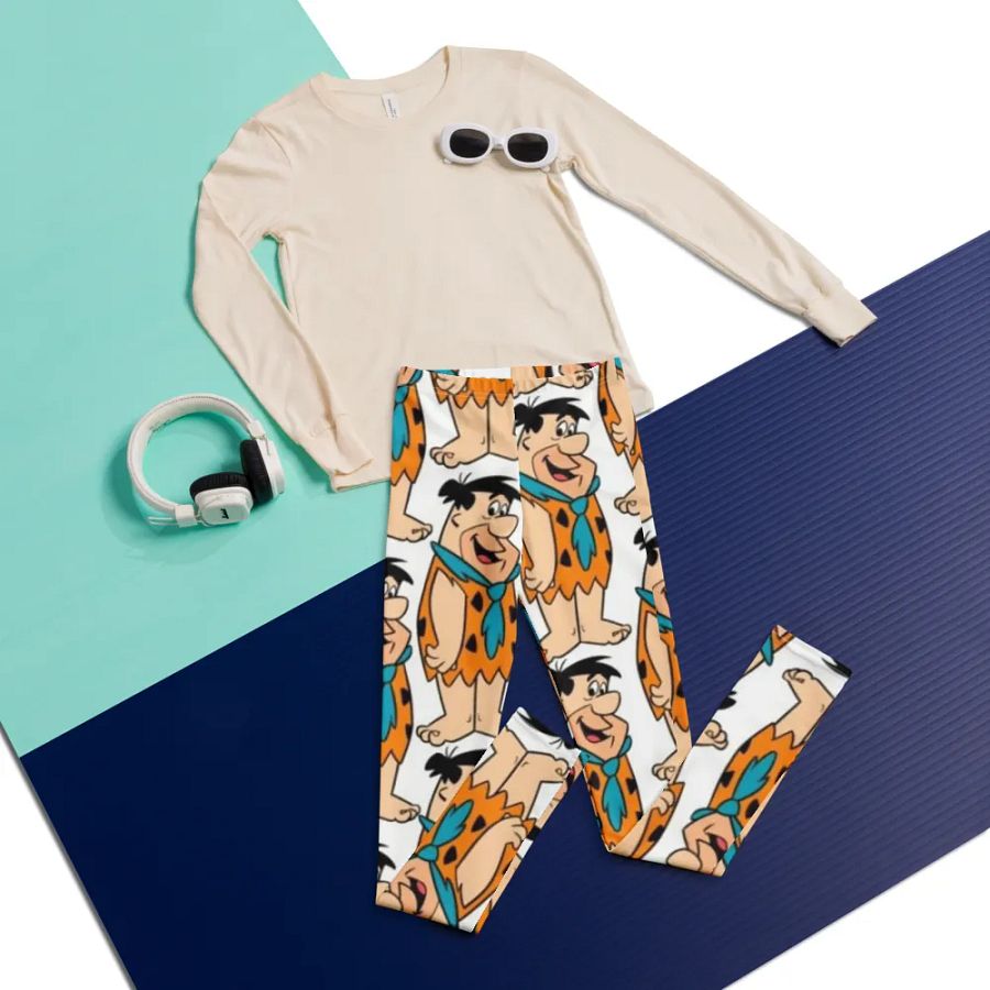 Kids Leggings – Flintstones Print for Retro & Fun Style product image (5)