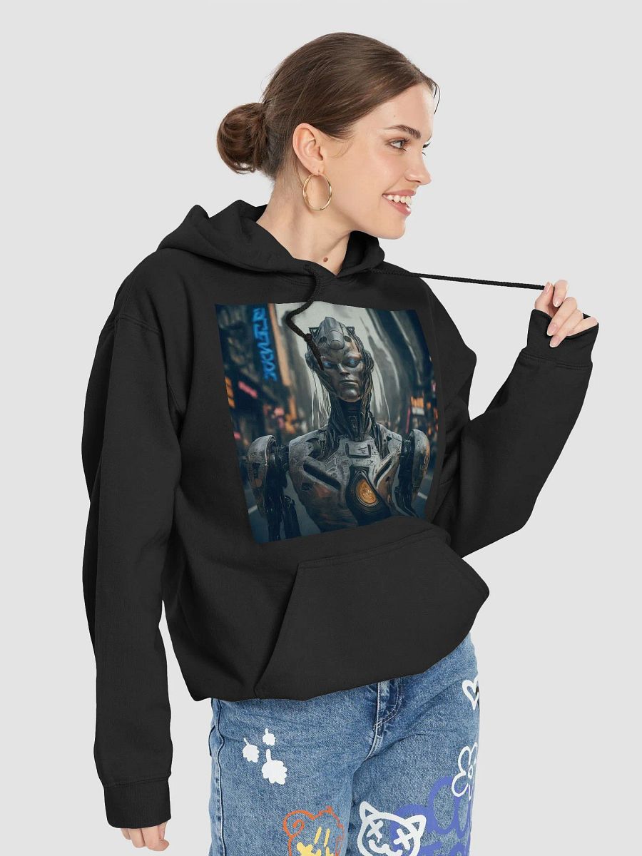 Neon Cyborg Cityscape Hoodie product image (27)