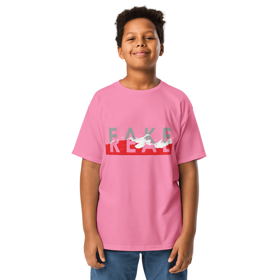 Kids T-Shirt Fake Real Slogan product image (1)