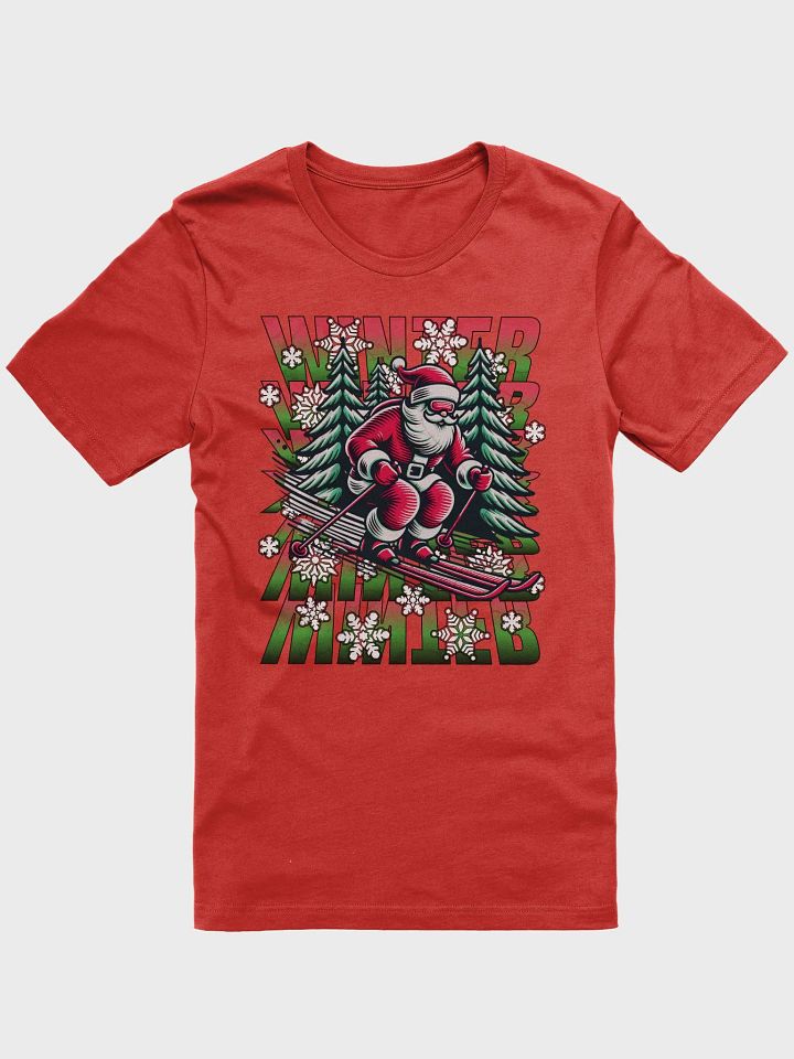 Winter Santa Skiing Adventure T-Shirt product image (1)
