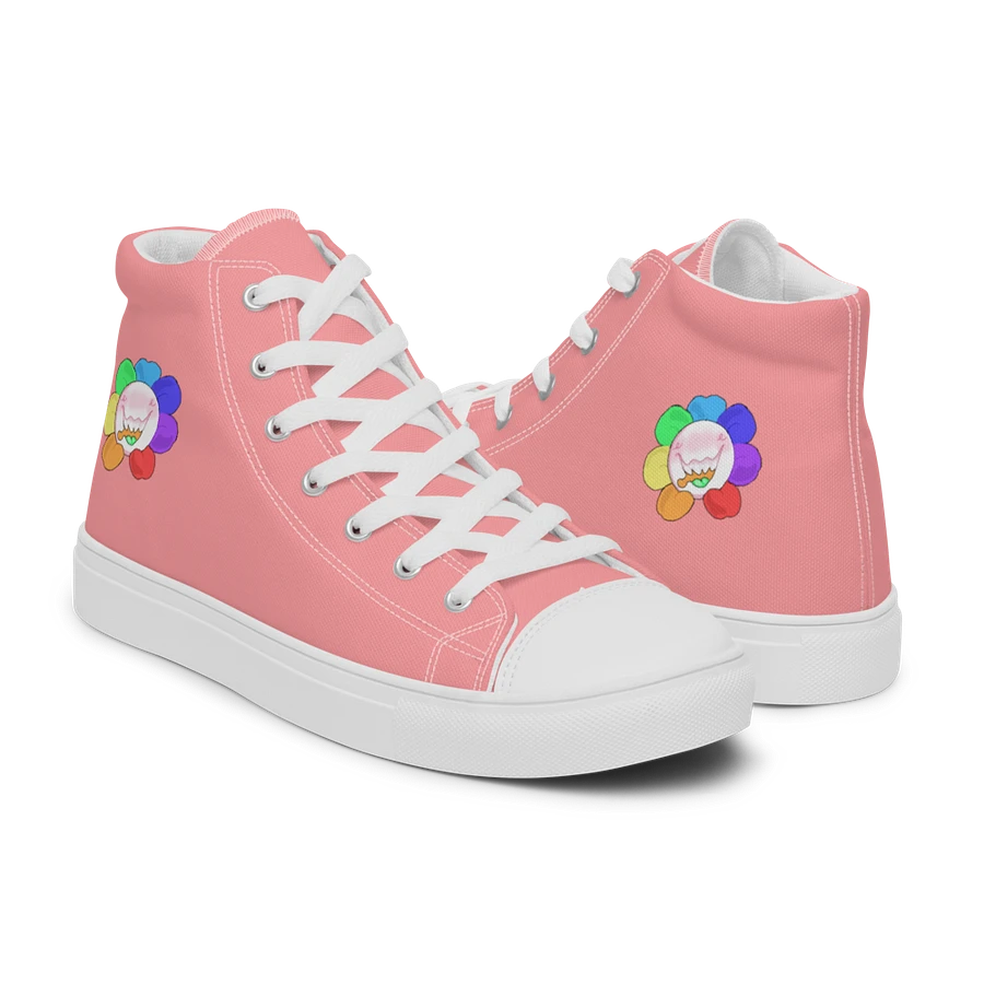 Pastel Red and White Flower Sneakers product image (44)