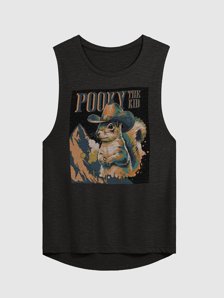 Pooky the Kid Squirrel Cowboy Hat Illustration Muscle Tank product image (1)
