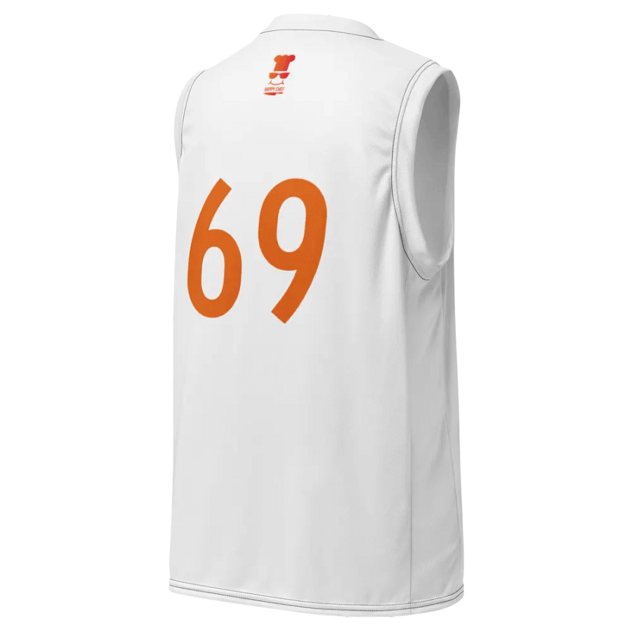 Orange 69 All-Over Print Basketball Jersey product image (1)