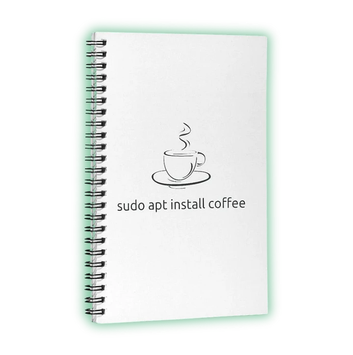 apt install coffee Spiral Notebook product image (1)