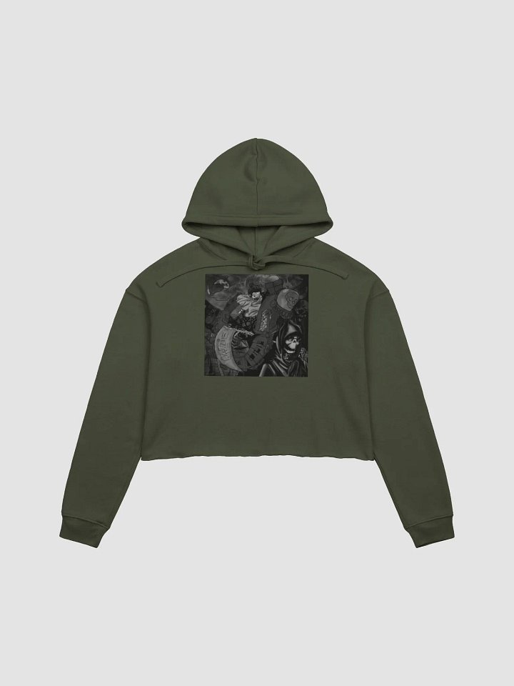 Crazzie Train Crop Hoodie (B&W) product image (2)