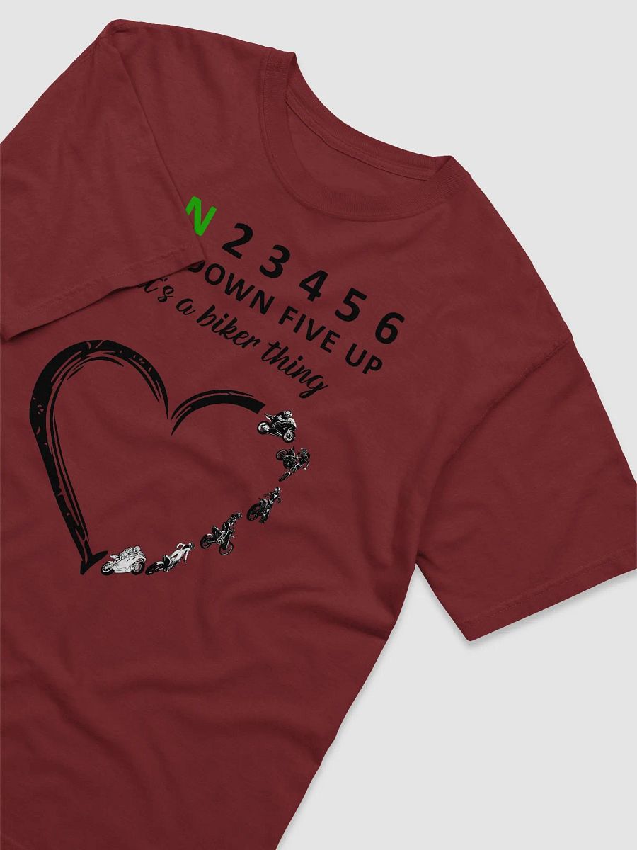 1 down 5 up + Motorbike Heart T-Shirt product image (3)