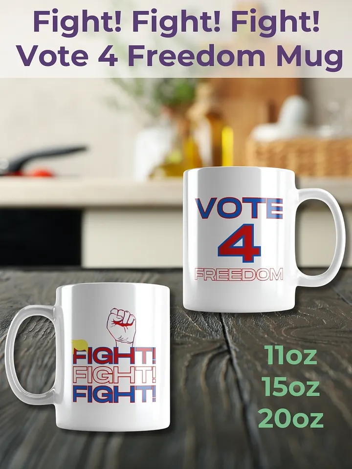 FIGHT! FIGHT! FIGHT! VOTE FOR FREEDOM Mug product image (1)