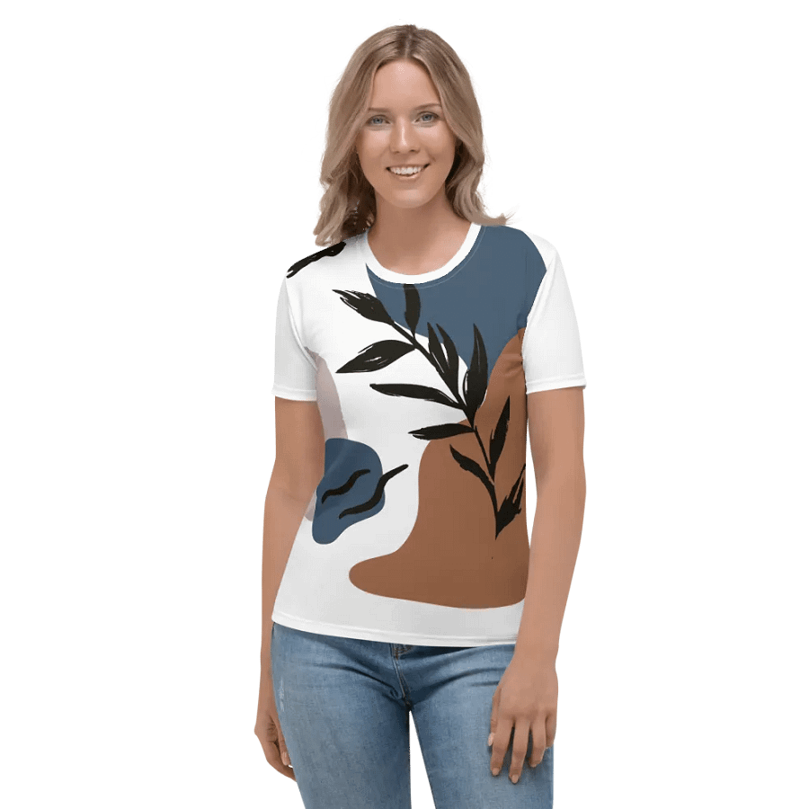 Hand-Drawn Flat Design Flower Outline Unisex T-Shirt DT004 product image (1)