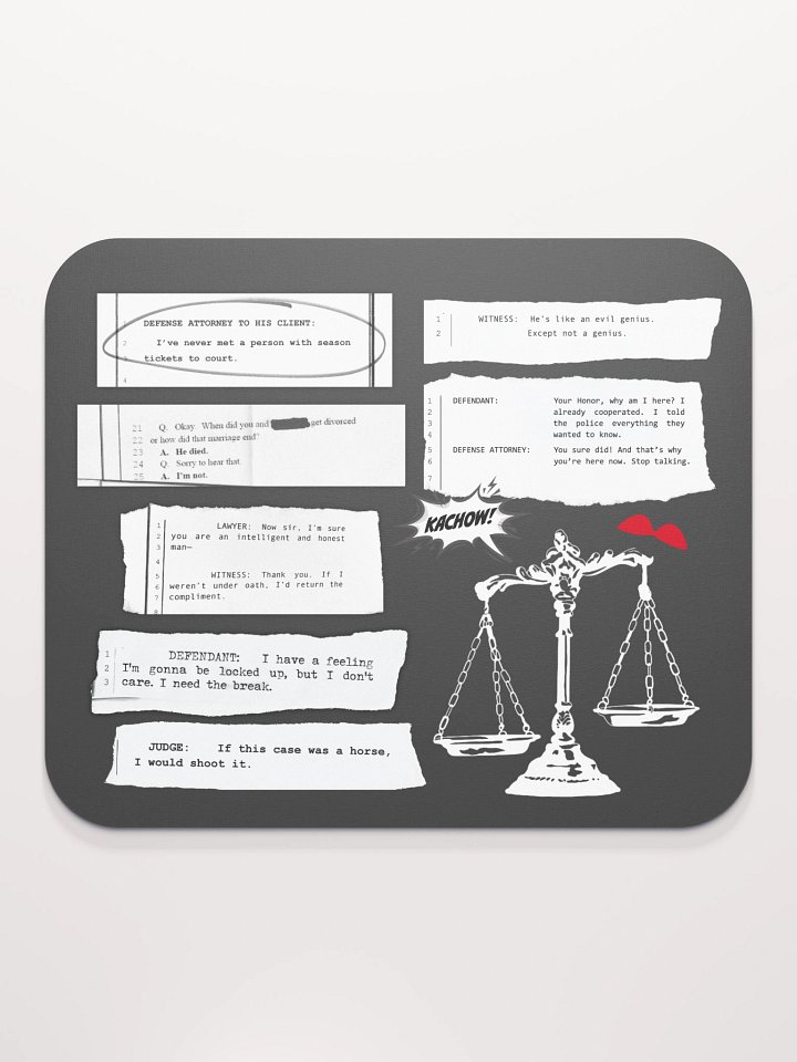 Iconic Court Transcripts Mousepad product image (2)