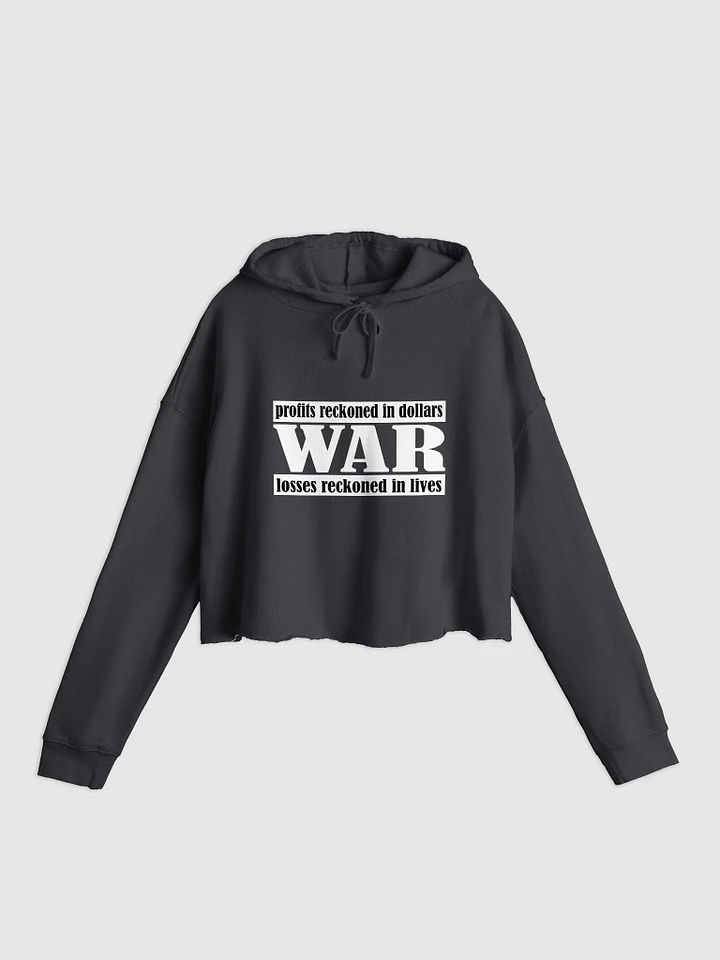 The Cost Of War - Independent Trading Co. Women’s Lightweight Cropped Hoodie product image (1)