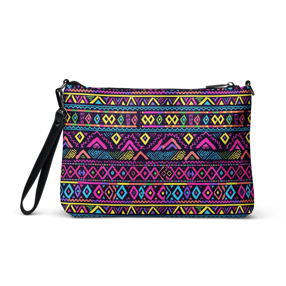 Neon Tribal Geometry Adventure Crossbody Bag product image (3)