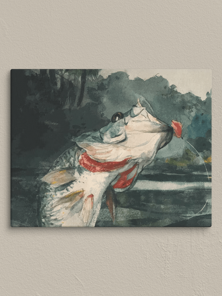 Black Bass Watercolor Canvas Print product image (1)
