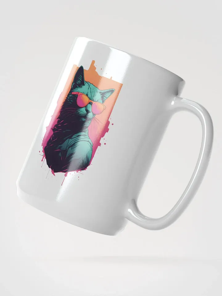 Confident Cat Neon Sunglasses Mug product image (2)