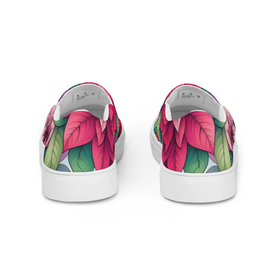 Women's Slip-On Canvas Shoes | KI-Entwurf eines Bougainvillea-Mandala-Motivs product image (5)