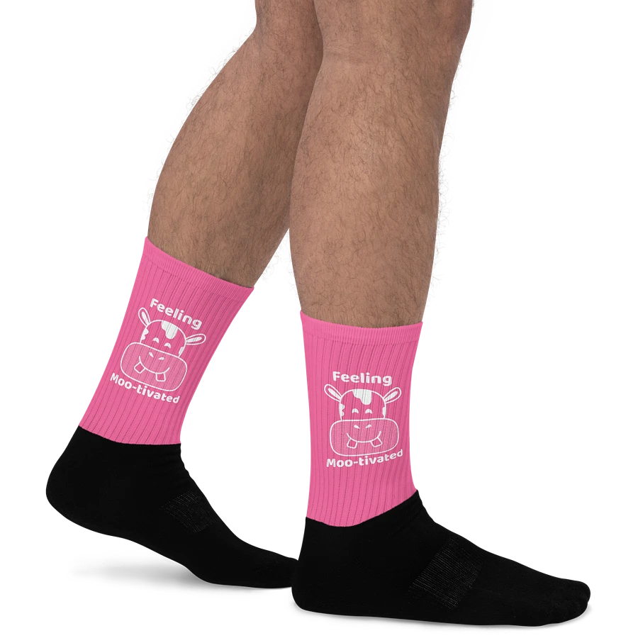 Feeling Mootivated Pink Cow Socks product image (22)