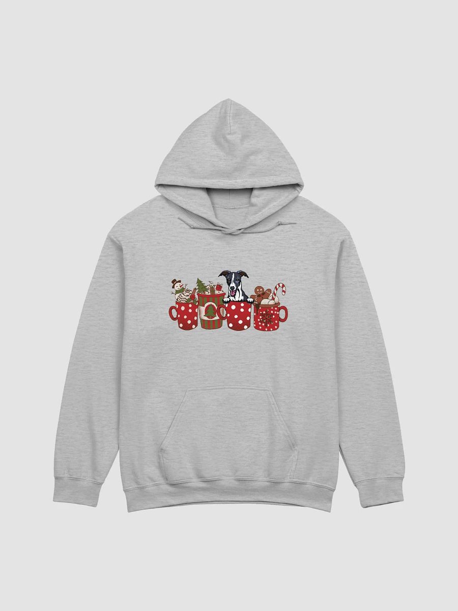 Cute Whippet in a Christmas Cup Hooded Sweatshirt | Funny Christmas Pup in a Cup product image (24)