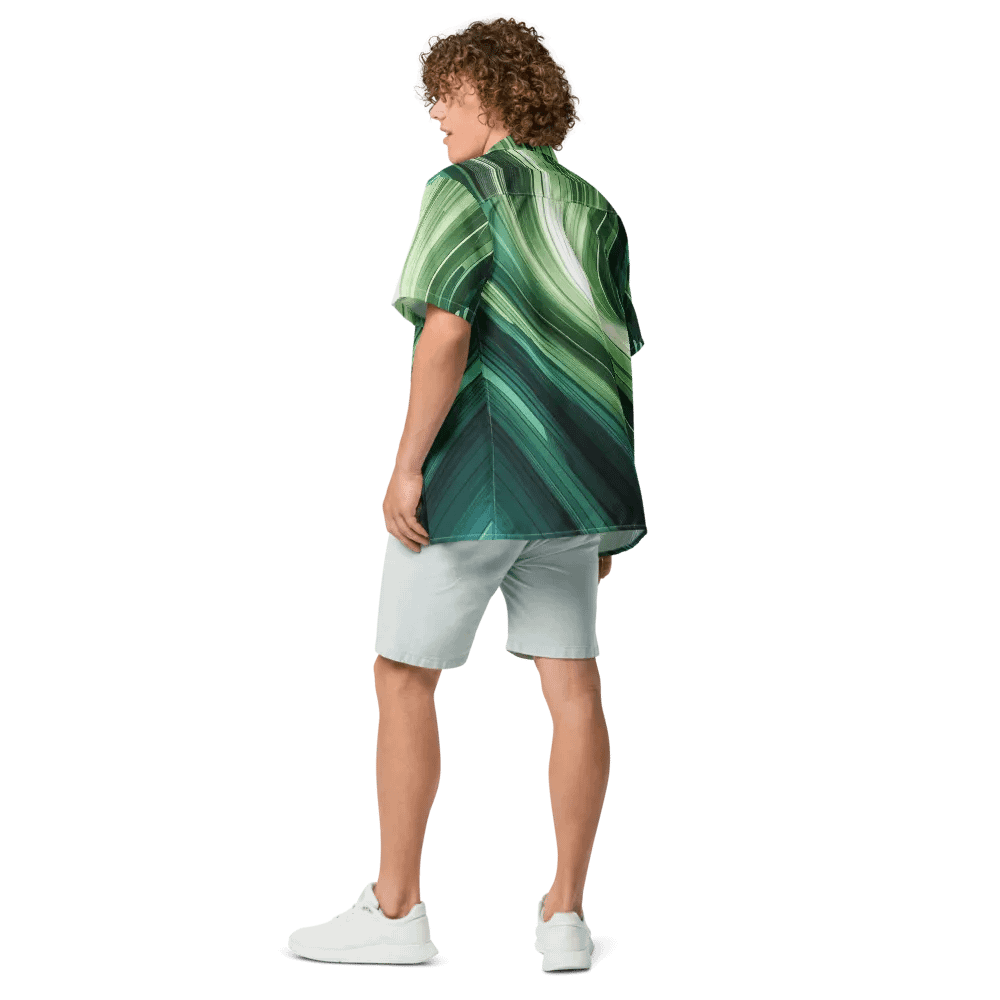 Men's Full-Print-4 Green Hawaiian Shirt product image (6)