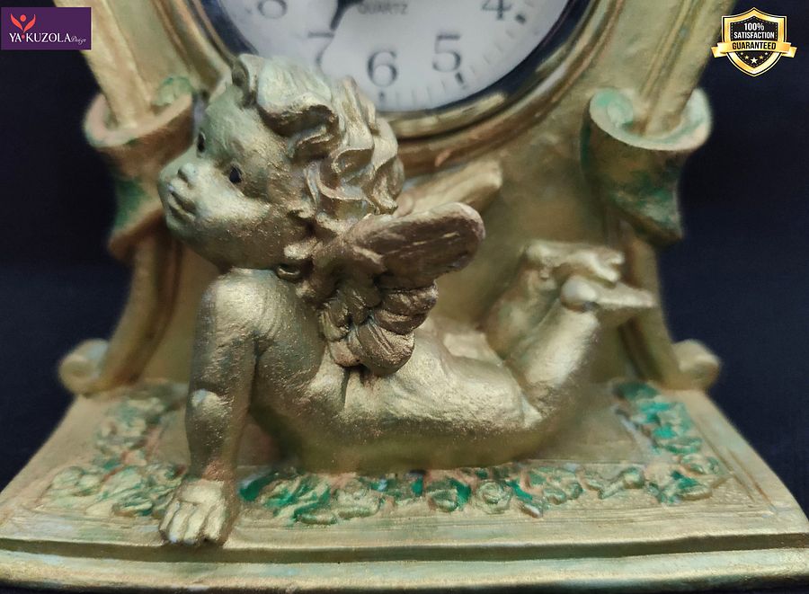 Relógio anjo dourado verde, decoração quarto, presente aniversário product image (6)