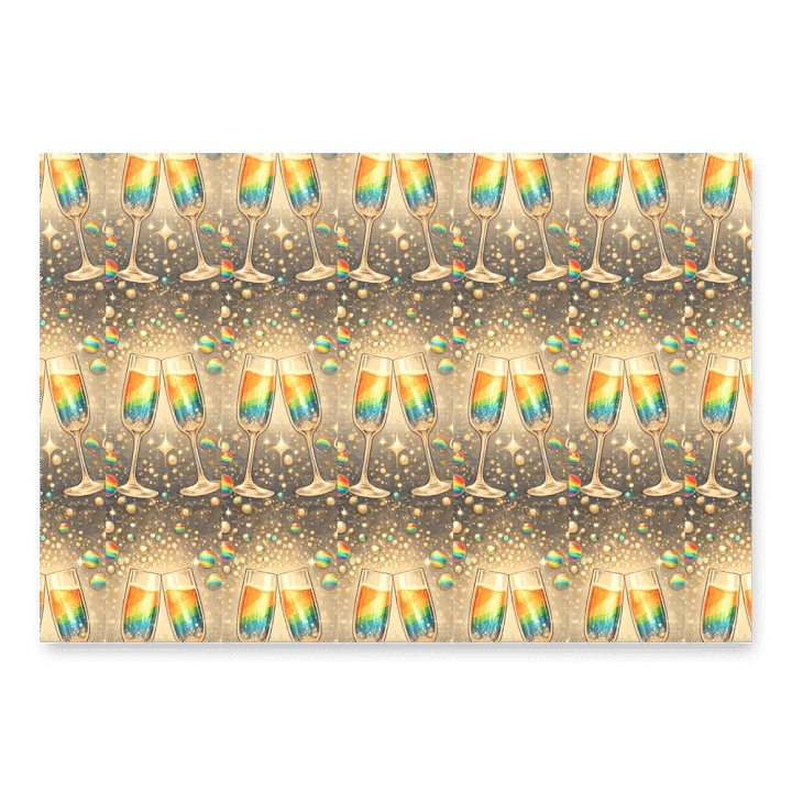 Rainbow Champagne Celebration Wrapping Paper Set product image (2)