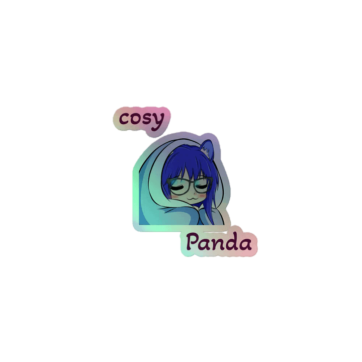 Cosy Panda Holographic sticker product image (1)