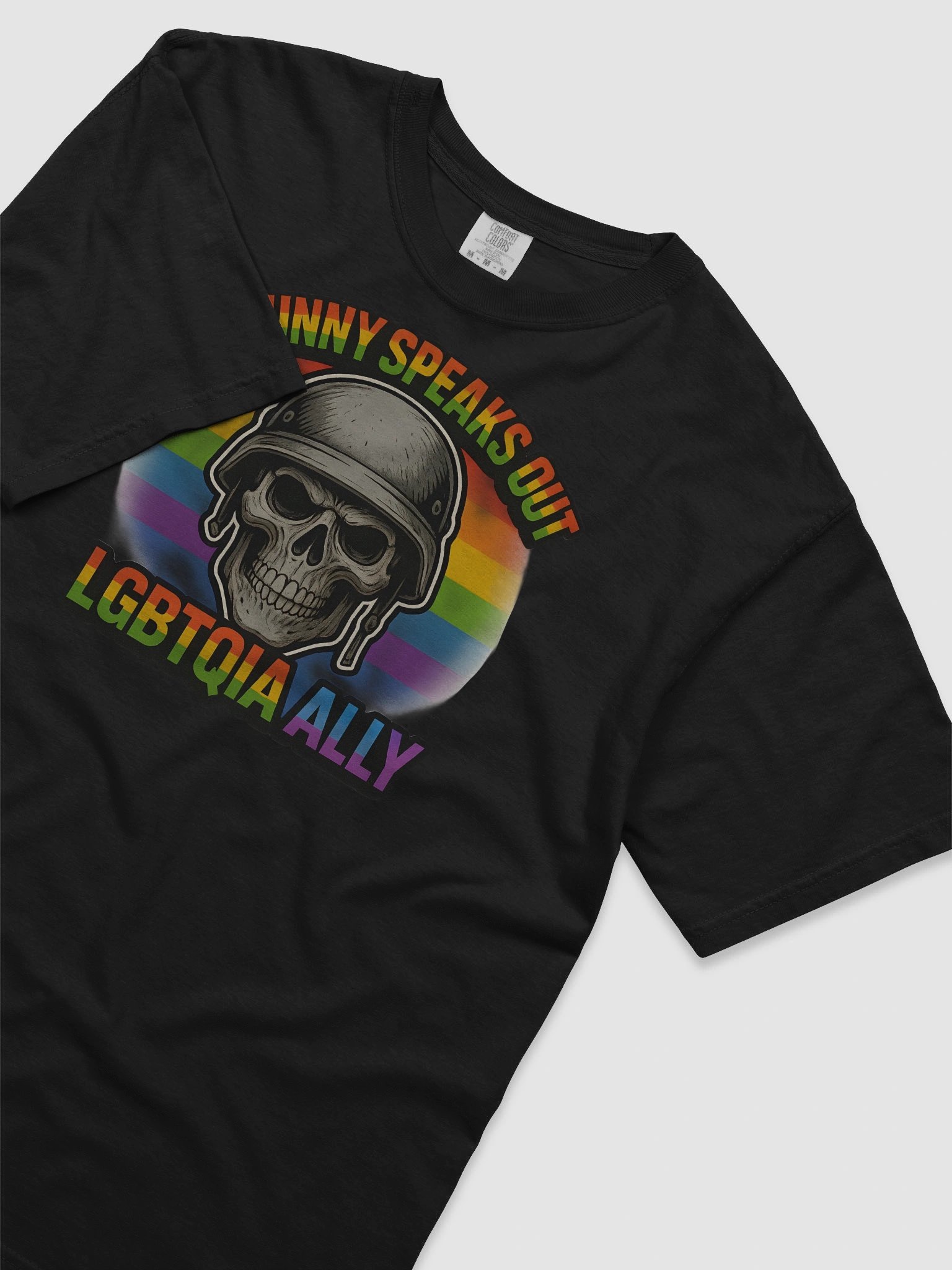 Rainbow Skull LGBTQIA Ally T-Shirt product image (42)
