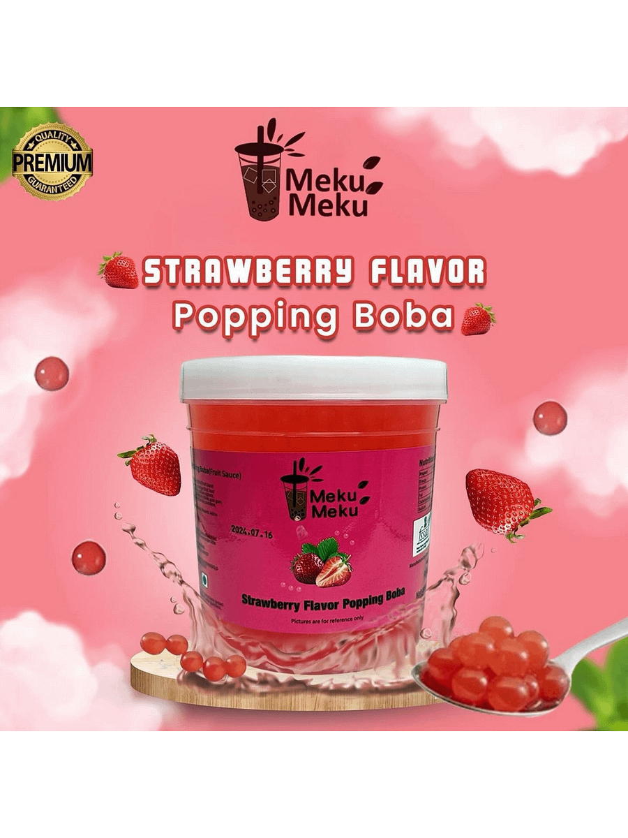 Strawberry Popping Boba Crystals Delicious Flavour product image (1)