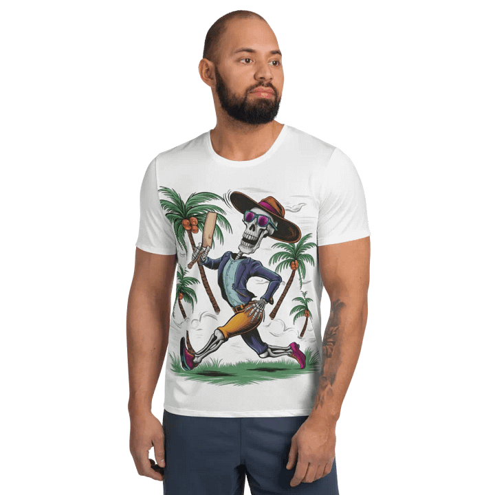 Skeleton Samba All-Over Athletic Tee product image (1)